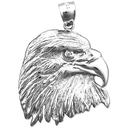 14K Gold Weißkopfseeadler-Kopf-Anhänger