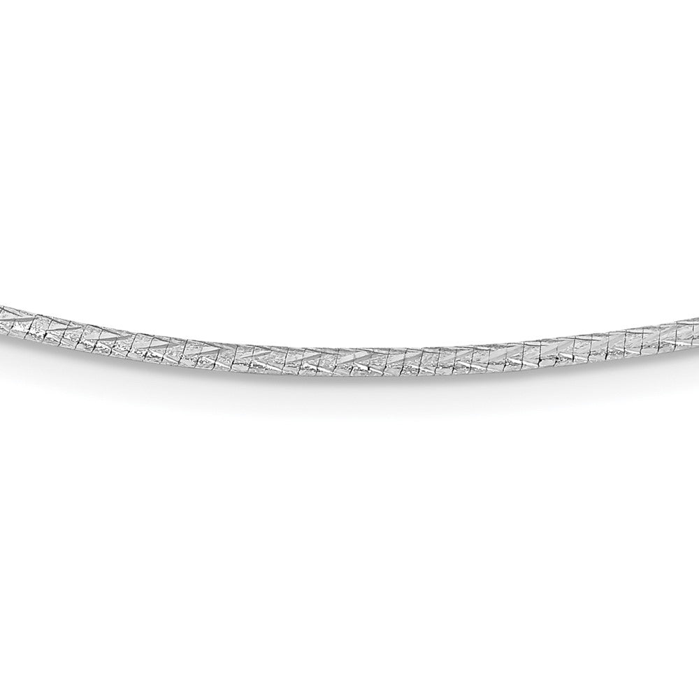14K Gelb & Rhodium Weißgold Wendbar Adj. Omega Halskette