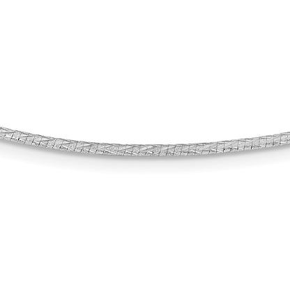 14K Gelb & Rhodium Weißgold Wendbar Adj. Omega Halskette