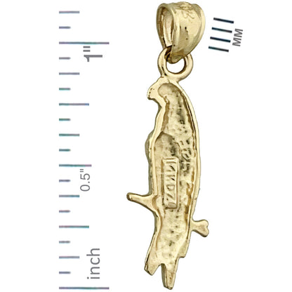 14K Gold Parrot-Charm** Ausführlicher: **Papageien-Charm aus 14K Gold
