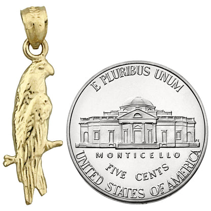 14K Gold Parrot-Charm** Ausführlicher: **Papageien-Charm aus 14K Gold