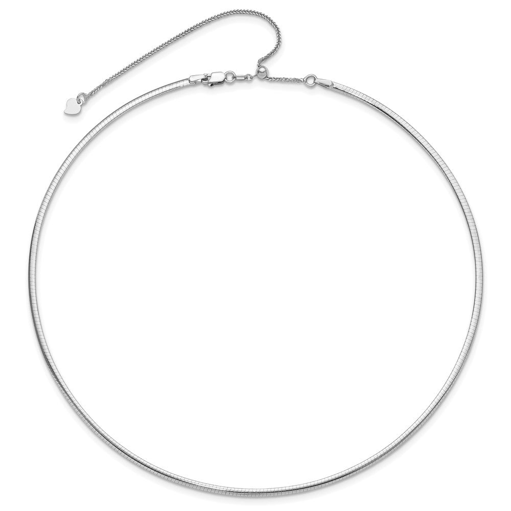 14K Bicolor 2mm Wendbar Adj. Kette Omega Halskette