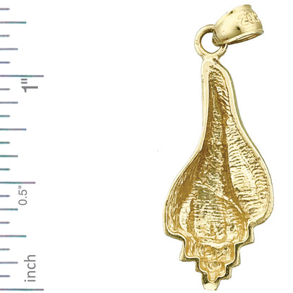 14K Gold Wellhornschnecken-Muschel-Anhänger