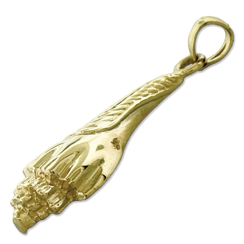 14K Gold Wellhornschnecken-Muschel-Anhänger