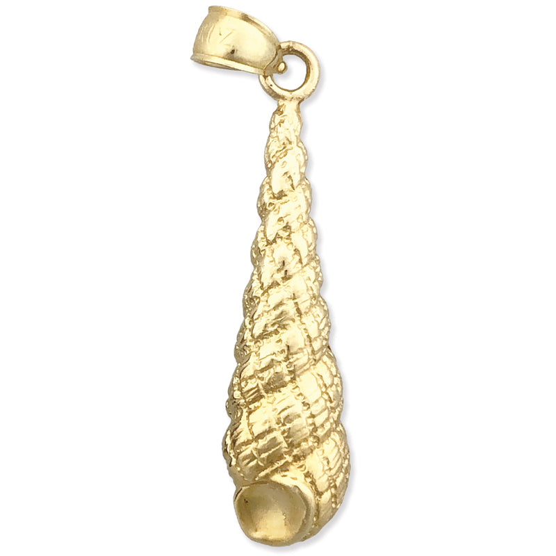 14K Gold Anhänger mit Kegelschnecken-Schalenmotiv