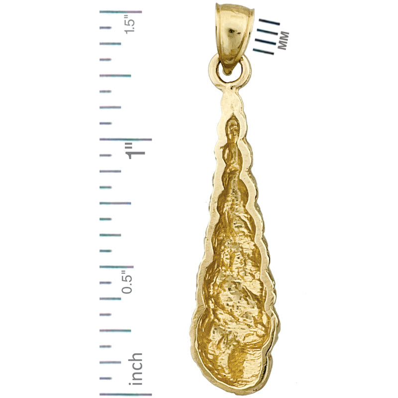 14K Gold Anhänger mit Kegelschnecken-Schalenmotiv