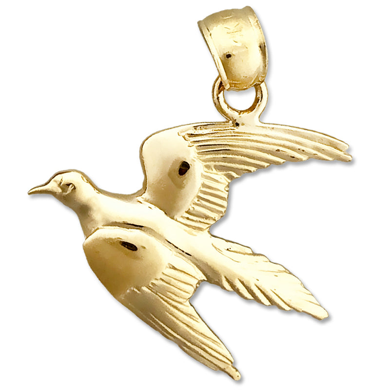 14K Gold Anhänger „Fliegende Taube“