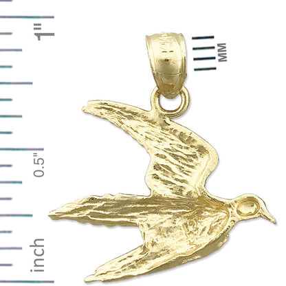14K Gold Anhänger „Fliegende Taube“