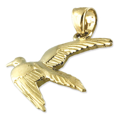 14K Gold Anhänger „Fliegende Taube“