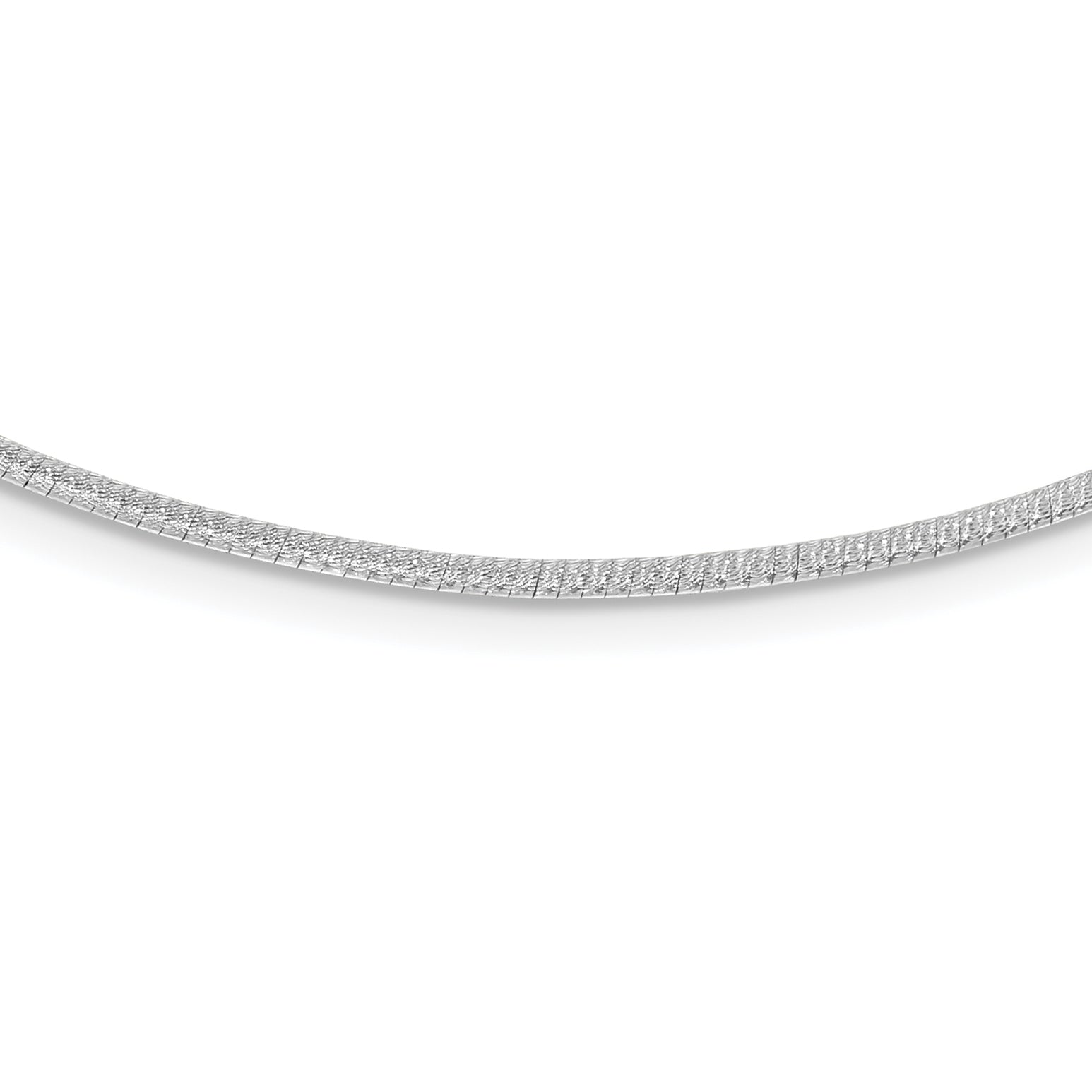 14K Bicolor Diamantiert Wendbar 2mm Verstellbar Omega Halskette