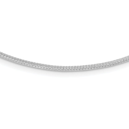 14K Bicolor Diamantiert Wendbar 2mm Verstellbar Omega Halskette