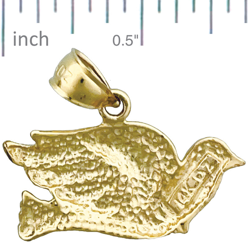 14K Gold Anhänger Taube