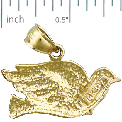 14K Gold Anhänger Taube