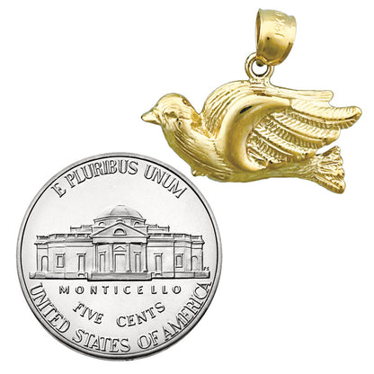 14K Gold Anhänger Taube