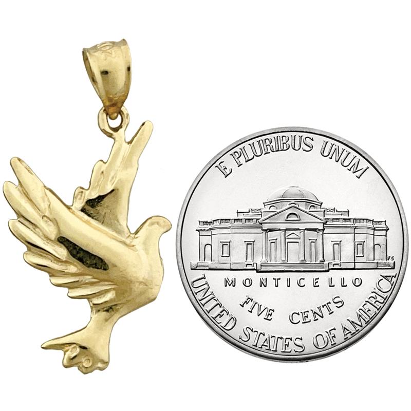 14K Gold Anhänger Taube
