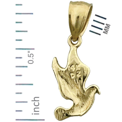 14K Gold Flieger-Taube-Charm** Alternative, natürlicher formuliert: **14K Gold Charm „Fliegende Taube“