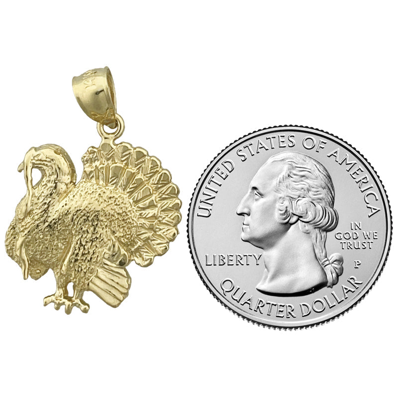 14K Gold Anhänger Truthahn