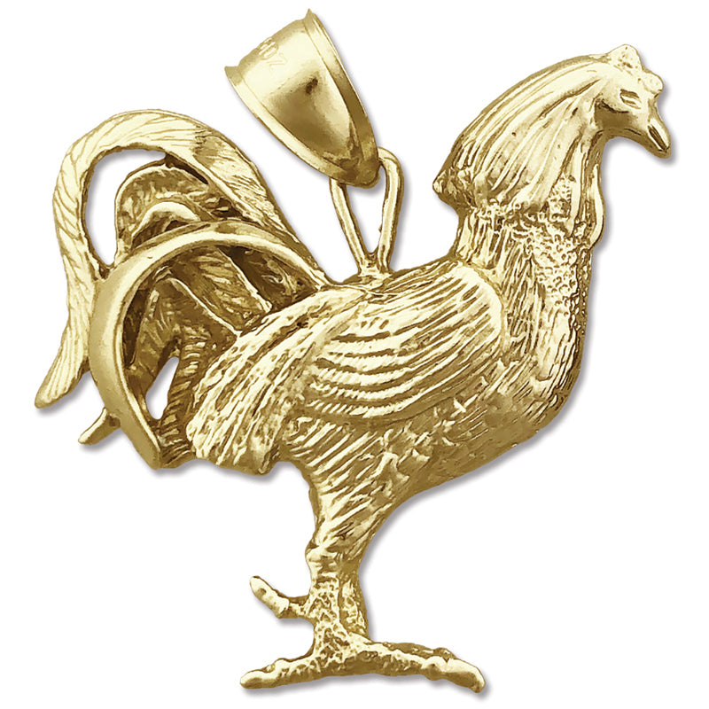 14K Gold Anhänger Hahn