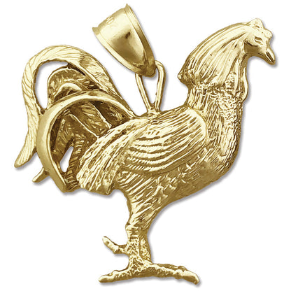 14K Gold Anhänger Hahn