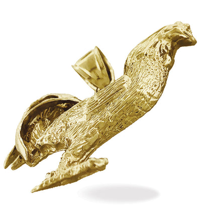 14K Gold Anhänger Hahn