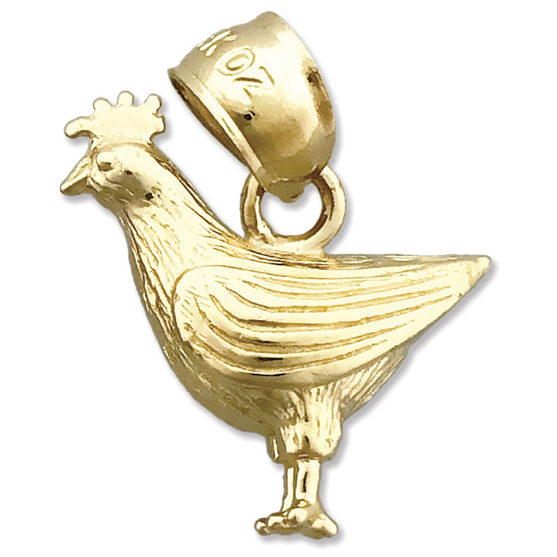 14K Gold Hühnchen-Charm