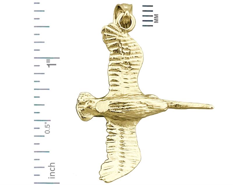 14K Gold Anhänger fliegender Pelikan