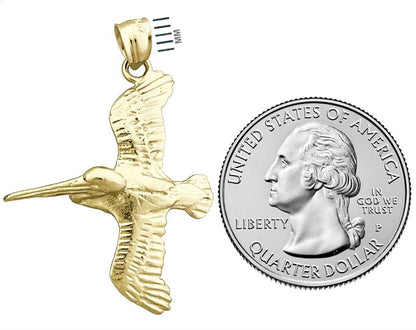14K Gold Anhänger fliegender Pelikan