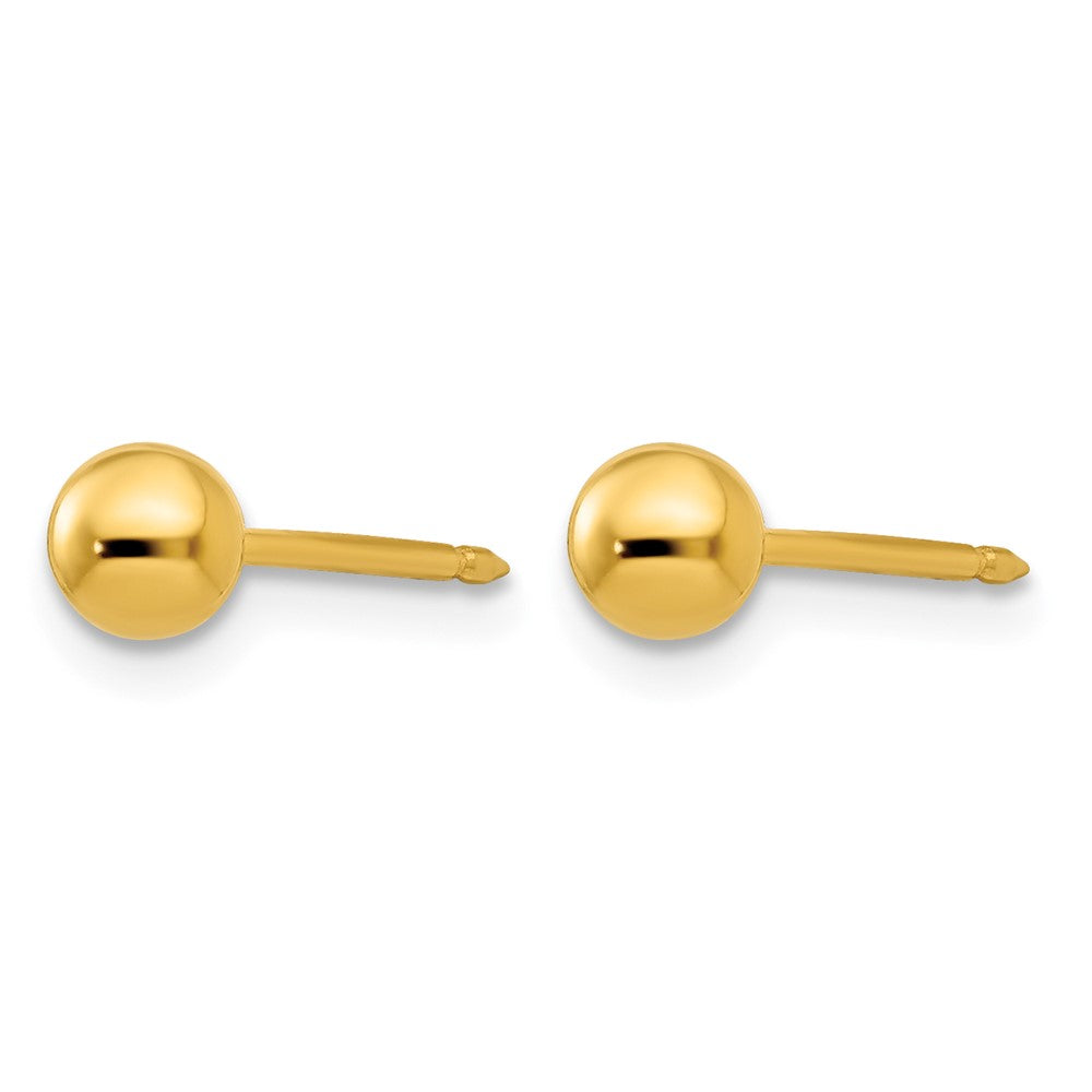 14K Gelbgold 4mm Kugel Ohrstecker