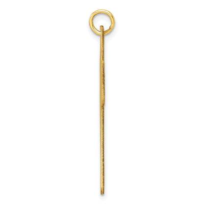 14K Gelbgold Polierter Kreuz-Charm
