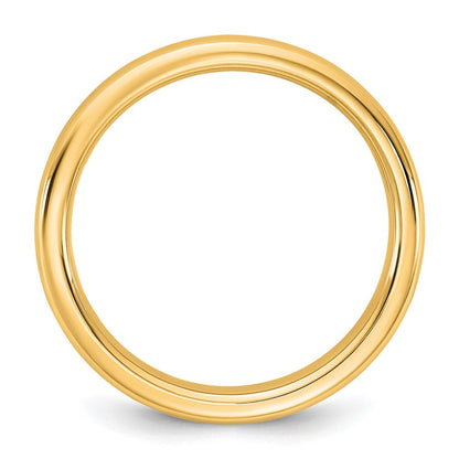 14K Gelbgold 5 mm Europäischer Ehering mit Komfort-Passform