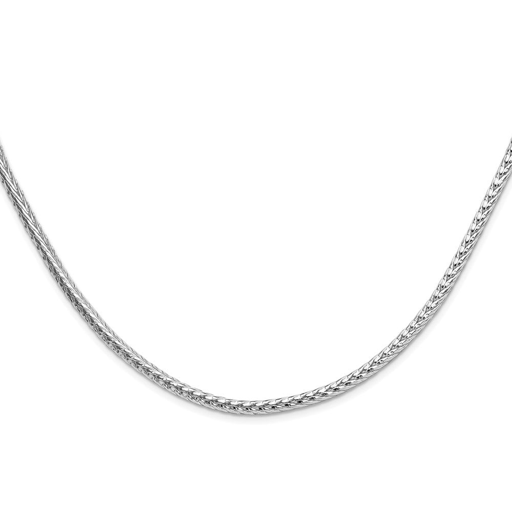 Sterlingsilber Rhodiniert 3.8mm Diamantiert Rund Franco 30 Zoll Kette