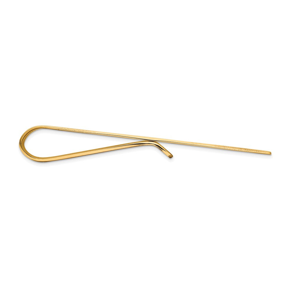 14K Gelbgold Herren Gerillt Gravierbar Krawatten Stab