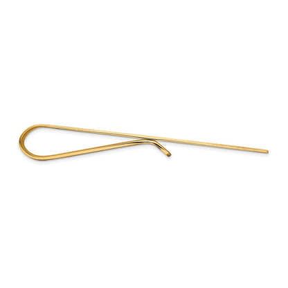 14K Gelbgold Herren Gerillt Gravierbar Krawatten Stab