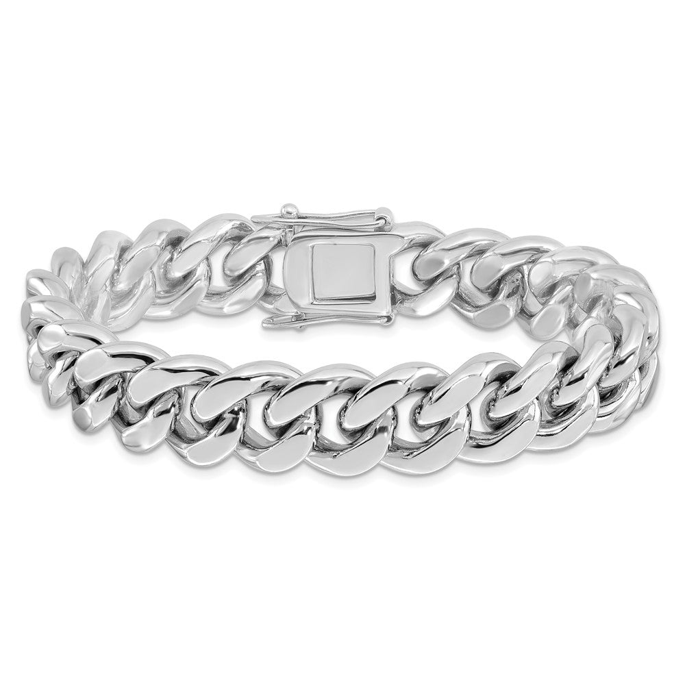 Sterlingsilber Rhodiniert Panzer Glieder Herren Gliederarmband