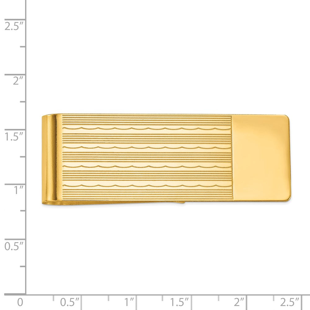 14K Gelbgold Herren Strukturiert Geldklammer