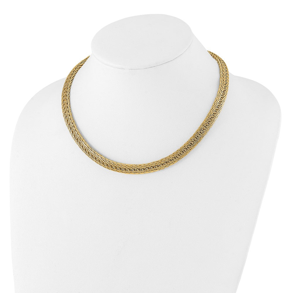 14K Gelbgold Poliert 8.00mm Fantasie Multi-link 18 Zoll Halskette