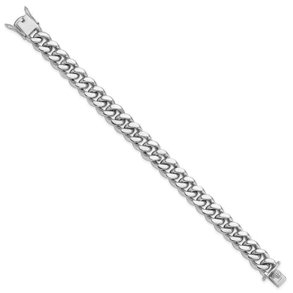 Sterlingsilber Rhodiniert Panzer Glieder Herren Gliederarmband