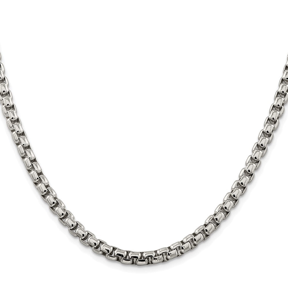 Sterlingsilber Rhodiniert 5.2mm Rund Venezianer 30 Zoll Kette