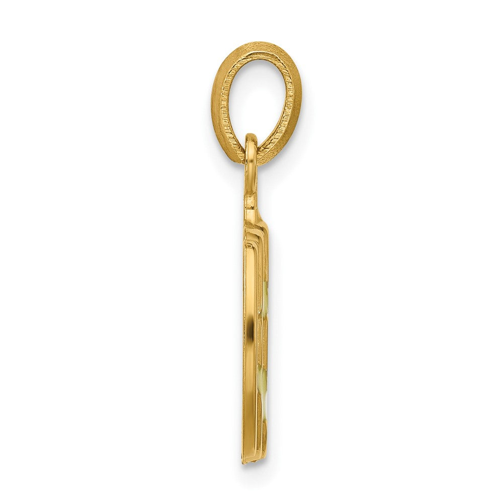 14K Gelbgold Emaillierter Kürbis-Anhänger (Jack-o'-Lantern)