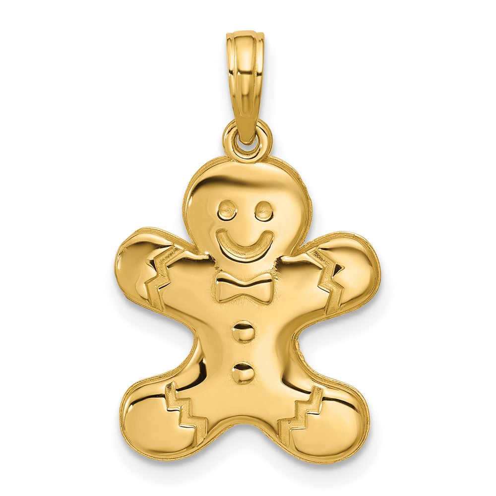 Gingerbread-Man-Anhänger aus 14K Gelbgold, poliert
