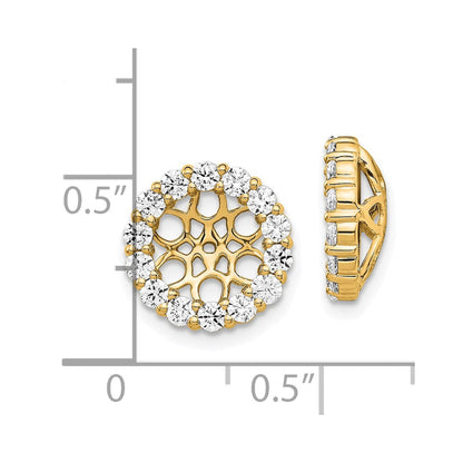 585 Gelbgold Diamant-Kreis-Ohrring-Jackets, 1K