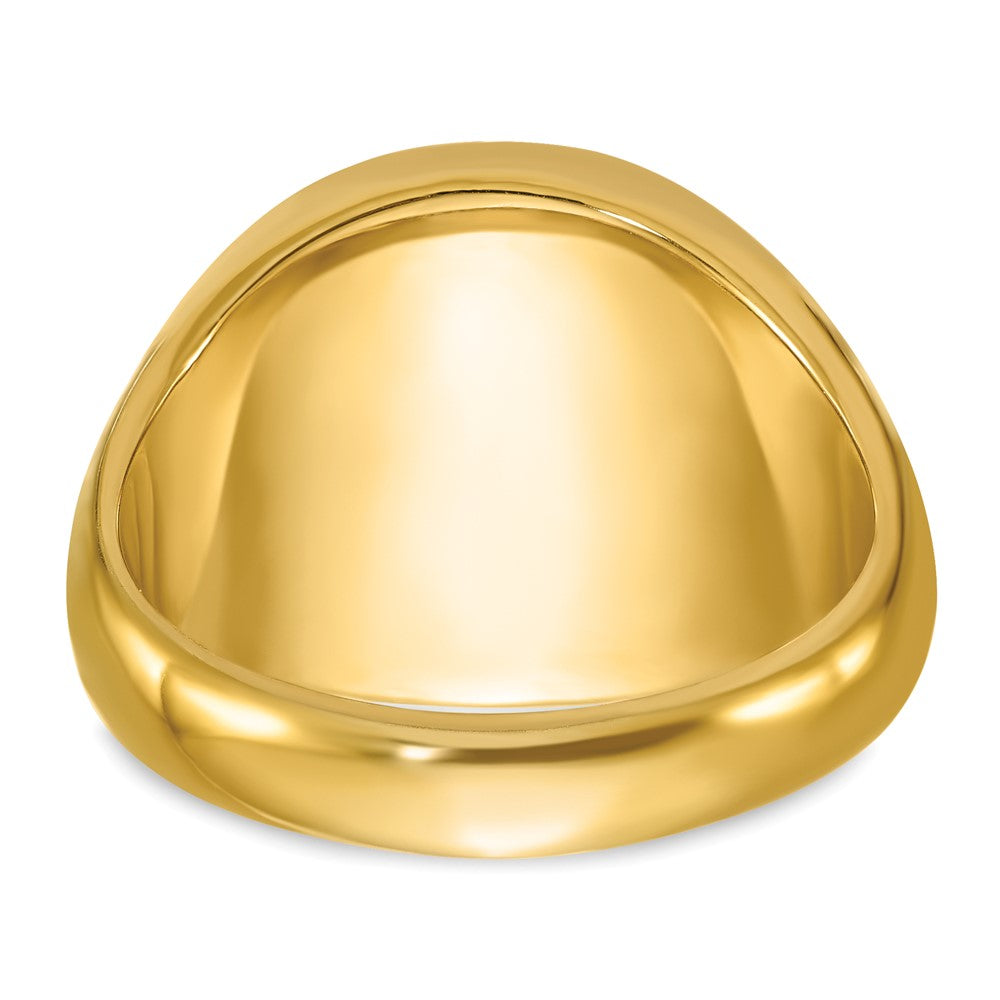 Ibgoodman 14K Herren Poliert und Gerillt mit Im Labor Erzeugt Saphir Blau Lodge Master Freimaurer Ring