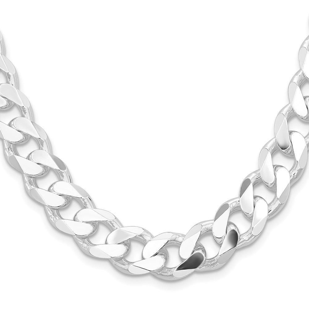 Sterlingsilber Rhodiniert 13mm Panzer 28 Zoll Kette
