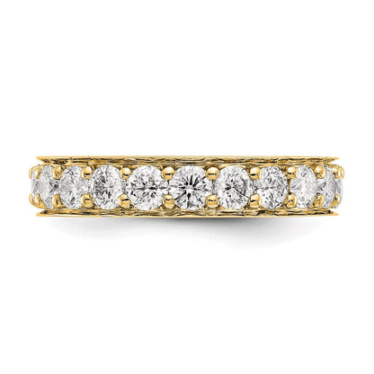 14K Gelbgold Poliert Vintage 2ct Diamant Memoire Ehering Ring
