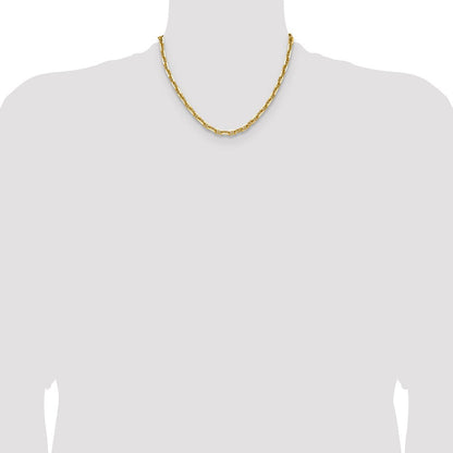 14K Gelbgold 5.7mm Diamantiert Marine Anker Halskette