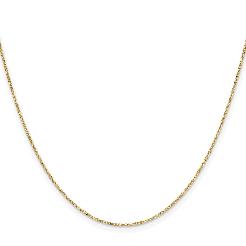 14K Gelbgold 1.0mm Diamantiert Forzantine Ankerkette Halskette