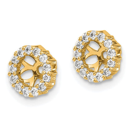 14K Gelbgold Ohrring-Jackets mit Diamant-Kreis, 0,25 ct