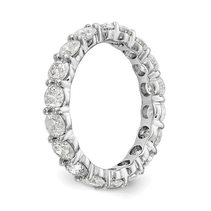 14K Weißgold Memoire-Ehering mit gemeinsamer Krappenfassung, SI2-I1(H/I), RF800 Qualität Diamanten