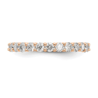 14K Roségold 1.5ct Shared Krappen Diamant Memoire Ehering Ring