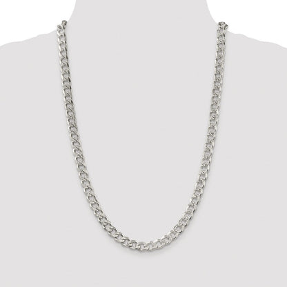Sterlingsilber Rhodiniert 8.3mm Pavé‚ Panzer 26 Zoll Kette